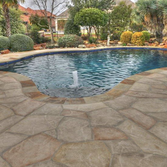 Pool Deck Overlaid with Gem-Scape
